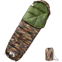 vidaXL Sleeping Bag Μονό 3 Εποχών Χακί 94489