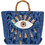 Verde Υφασμάτινη Τσάντα Θαλάσσης Ώμου Navy Μπλε 34x35cm 14-0268