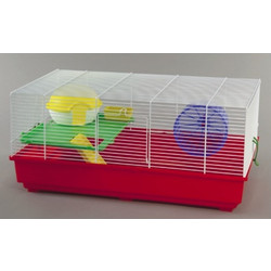 Domus Molinari Criceto Remy Bianca Κλουβί για Χάμστερ Κόκκινο 58x32x24cm