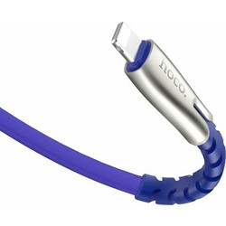 Hoco U58 Braided Flat USB-A to Lightning Cable 1.2m Blue U58