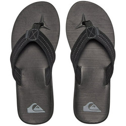 Quiksilver Carver Δερμάτινες Ανδρικές Σαγιονάρες Μαύρες AQYL100030-SBKM
