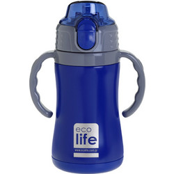 Ecolife Παιδικό Παγούρι Θερμός Ανοξείδωτο Navy Μπλε 300ml