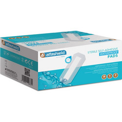 Alfashield Alfa Pads Αποστειρωμένα Αδιάβροχα Αυτοκόλλητα Επιθέματα 9x25cm 50τμχ