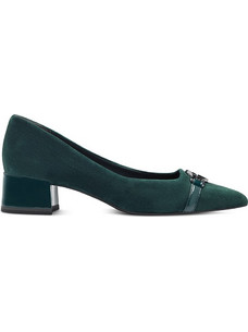 Tamaris Γόβες Suede με Χοντρό Χαμηλό Τακούνι Κυπαρισσί 1-22313-43-700