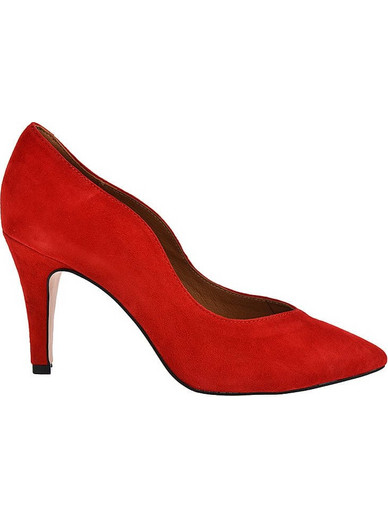 Caprice Ανατομικές Γόβες Suede με Λεπτό Ψηλό Τακούνι Κόκκινες 9-22403-27-530