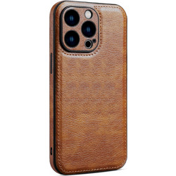 Bodycell Prestige Leather Back Cover Brown (iPhone 14 Pro)