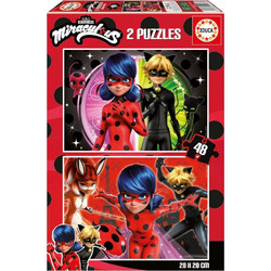 Παιδικό Puzzle Educa Miraculous Ladybug 2x48 Κομμάτια 19968