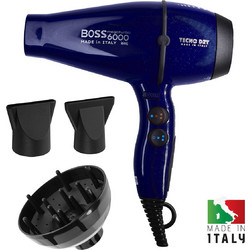 Tecno Dry Boss 6000 Επαγγελματικό Πιστολάκι Μαλλιών Ionic με Φυσούνα 2500W Blue