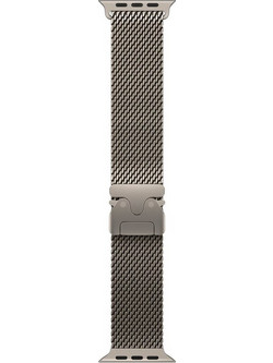 Apple Milanese Loop Λουράκι Μεταλλικό Natural Titanium (Apple Watch Ultra 49mm)