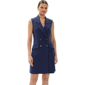 Guess Donatella Mini Βραδινό Φόρεμα Κρουαζέ Navy Μπλε W4YK25KBJP2-G7JX