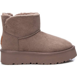 Xti Γυναικεία Μποτάκια Πλατφόρμα Suede Γκρι με Γούνα 142197