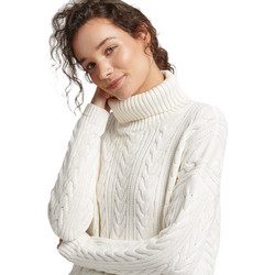 Superdry Γυναικείο Πουλόβερ Ζιβάγκο Λευκό W6110393A-34C