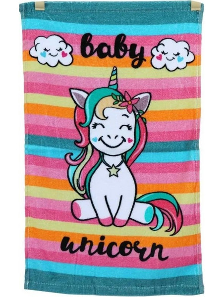 Carbotex Unicorn Παιδική Πετσέτα Προσώπου / Χεριών 50x30cm Πολύχρωμη