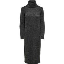 Only Brandie Midi Καθημερινό Φόρεμα Πλεκτό Ανθρακί 15214595