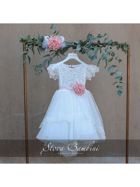 Stova Bambini Βαπτιστικό Φόρεμα 2τμχ SS24G23