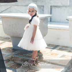 Stova Bambini Βαπτιστικό Φόρεμα 2τμχ AW24G12
