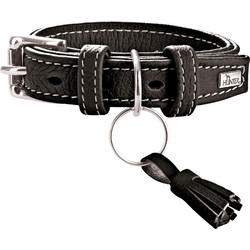 Hunter Cannes Δερμάτινο Κολάρο Σκύλου Μαύρο 3.5x44-52cm