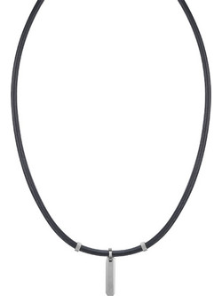 CAT Obsidian Ανδρικό Κολιέ από Ατσάλι J005N10112