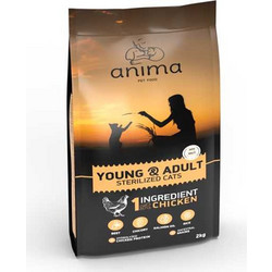 Anima Super Premium Cat Young & Adult Sterilised Chicken 2kg