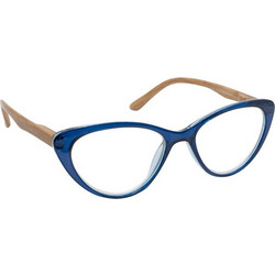 EyeLead E205 Γυναικεία Γυαλιά Πρεσβυωπίας +3.50 Κοκάλινα Ξύλινα Καφέ Μπλε
