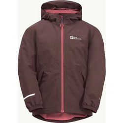 Jack Wolfskin Παιδικό Παλτό Χειμωνιάτικο Αδιάβροχο Αντιανεμικό Ροζ 1607982-2700