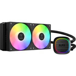 GAMDIAS Aura GL240 V2 ARGB Black Υδρόψυξη CPU 120mm ARGB για Socket AM2 / AM2+ / AM3 / AM3+ / FM1 / FM2 / 115x / 2011 / 2066 / 2011-3 / AM4 / FM2+ / 1200 / 1700 / AM5