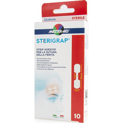Master Aid Sterigrap Αποστειρωμένα Αυτοκόλλητα Ράμματα 3.2x0.8cm 10τμχ