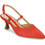 Fericelli MARTY Γόβες Suede με Λεπτό Χαμηλό Τακούνι & Λουράκι Κόκκινες ST-0055