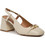 Geox Coronilla Γόβες Slingback Δερμάτινες με Χοντρό Χαμηλό Τακούνι Εκρού D45D1A00046C5322