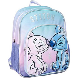 Cerda Stitch Σχολική Τσάντα Πλάτης Δημοτικού Λιλά Γαλάζια 2100005147