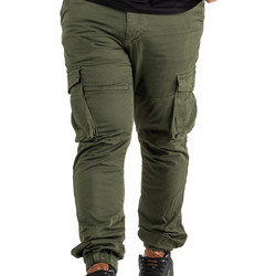 Suga Ανδρικό Παντελόνι Cargo Joggers Ελαστικό Κανονική Εφαρμογή Χακί SUGA-713