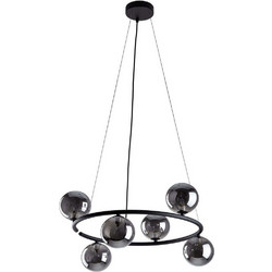 TK Lighting Anabelle Κρεμαστό Φωτιστικό Οροφής Πολύφωτο Μαύρο 6843