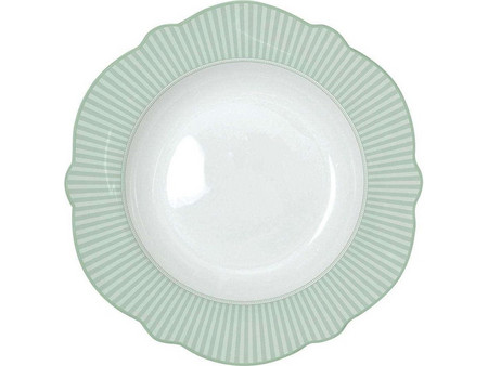 Easy Life Floraison Πιάτο Βαθύ Πορσελάνης 23cm GREEN-WHITE