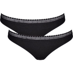 Sloggi Go Βαμβακερά Γυναικεία Brazil Μαύρα 2Pack 10213087-004