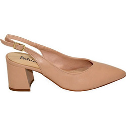 Patricia Miller Γόβες Slingback Δερμάτινες με Χοντρό Χαμηλό Τακούνι Nude 5532F