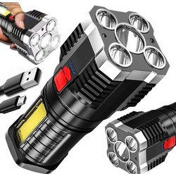 Verk Group 5907451353561 Επαναφορτιζόμενος Φακός Led