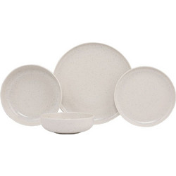 Hermia Cream Σετ Πιάτα Φαγητού Πορσελάνης Μπεζ 16τμχ 710KTP3605