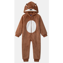 Dpam Onesie Fox Παιδική Ολόσωμη Πιτζάμα Βελουτέ Χειμωνιάτικη Καφέ LECOMBAGE
