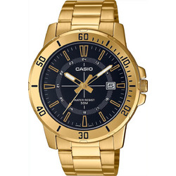 Casio Ανδρικό Ρολόι με Χρυσό Μεταλλικό Μπρασελέ MTP-VD01G-1CVUDF