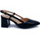 Patricia Miller Charol Γόβες Slingback Λουστρίνι με Χοντρό Χαμηλό Τακούνι Μαύρες 6296F
