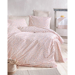 Rythmos Σετ Σεντόνια Υπέρδιπλα Βαμβακερά 230x270 Symbol Tiny Heart Σομόν