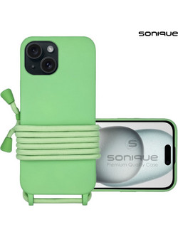 Sonique Carryhang Back Cover Light Green (iPhone 15)