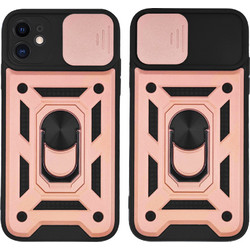 Sonique Ring Armor CamPro Back Cover Rose Gold (iPhone 11)