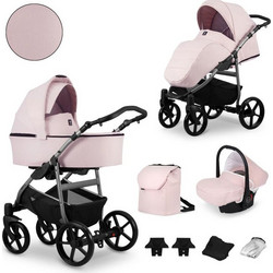 Kunert Mata Καρότσι Μωρού 3 σε 1 Pink Grey Frame