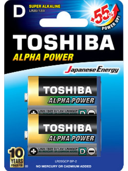 Toshiba Alpha Power Super Alkaline D 2τμχ