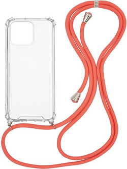 Sonique Armor Clear Back Cover Transparent / Coral (iPhone 13 Pro)