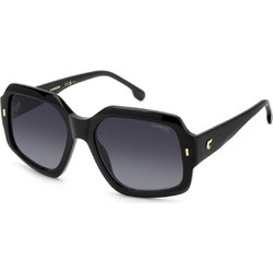 Carrera CA3045S 80790 Γυναικεία Γυαλιά Ηλίου Πολυγωνικά Κοκάλινα Μαύρα με Μαύρο Φακό