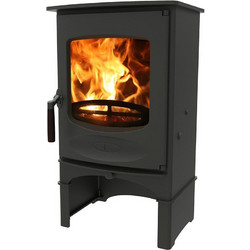Charnwood C-Four Black Ατσάλινη Ξυλόσομπα 5kW