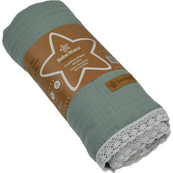 Bebe Stars Nature Πάνα Αγκαλιάς από Μουσελίνα Πετρόλ 90x90cm
