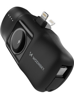 Wozinsky WF16-YLS Power Bank 5000mAh 15W με Θύρα Lightning USB-C Black
